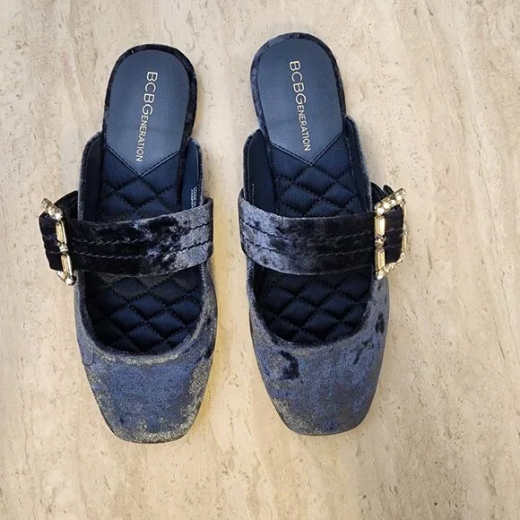 BCBGeneration Womens Hope Squ Naval Blue Velvet from Macy’s - c019 - Picture 2 of 9